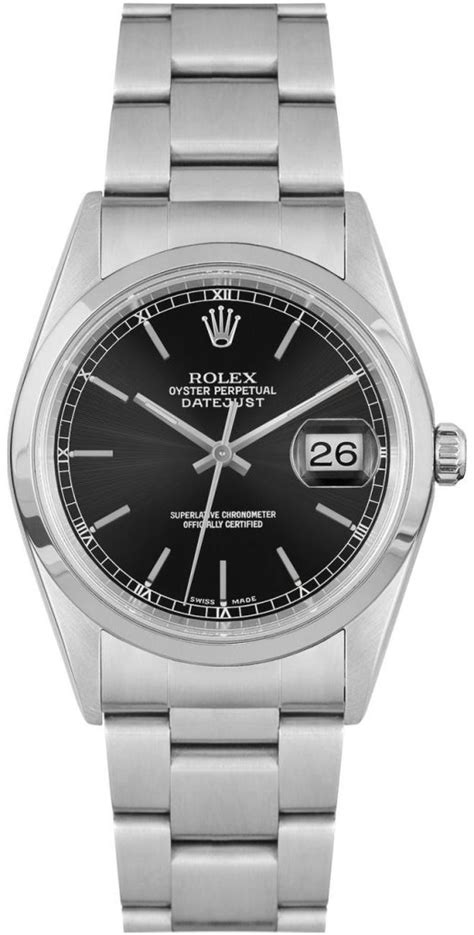 Rolex Zifferblatt Dial Datejust 36 Herren Vintage Schwarz